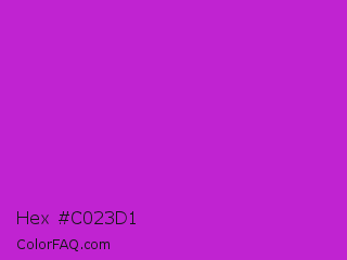 Hex #c023d1 Color Image