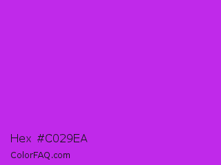 Hex #c029ea Color Image