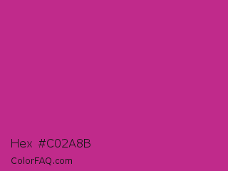 Hex #c02a8b Color Image