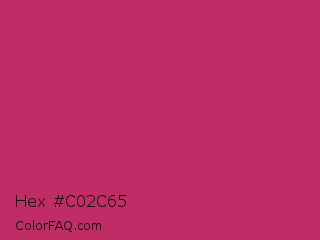 Hex #c02c65 Color Image
