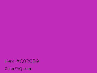 Hex #c02cb9 Color Image