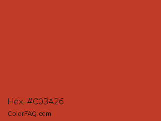 Hex #c03a26 Color Image