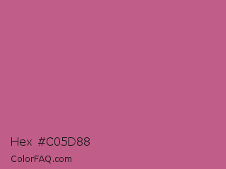 Hex #c05d88 Color Image