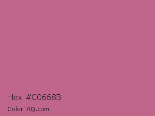 Hex #c0668b Color Image