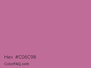Hex #c06c98 Color Image