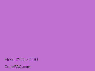 Hex #c070d0 Color Image