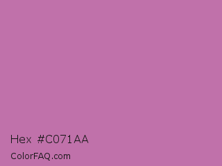 Hex #c071aa Color Image