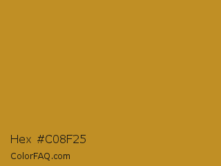 Hex #c08f25 Color Image