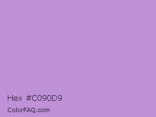 Hex #c090d9 Color Image
