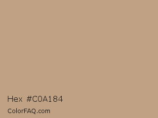 Hex #c0a184 Color Image