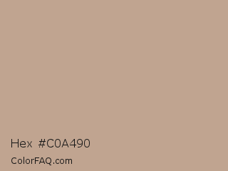 Hex #c0a490 Color Image