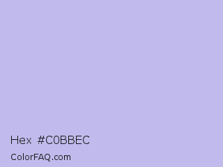 Hex #c0bbec Color Image