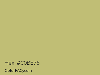 Hex #c0be75 Color Image
