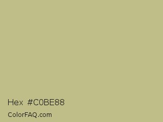Hex #c0be88 Color Image