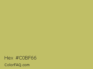 Hex #c0bf66 Color Image