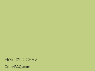 Hex #c0cf82 Color Image