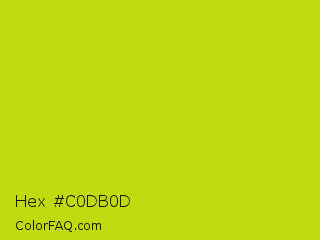 Hex #c0db0d Color Image