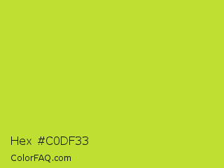 Hex #c0df33 Color Image