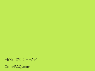 Hex #c0eb54 Color Image