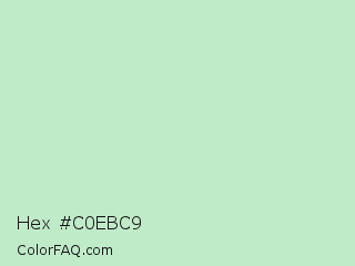 Hex #c0ebc9 Color Image