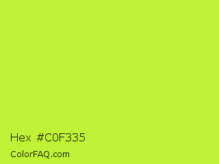 Hex #c0f335 Color Image