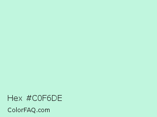 Hex #c0f6de Color Image