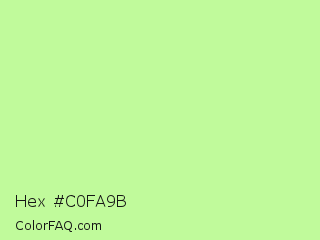 Hex #c0fa9b Color Image