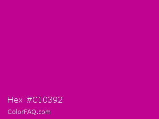 Hex #c10392 Color Image