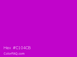 Hex #c104cb Color Image