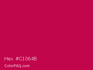 Hex #c1064b Color Image