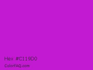 Hex #c119d0 Color Image