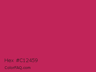 Hex #c12459 Color Image