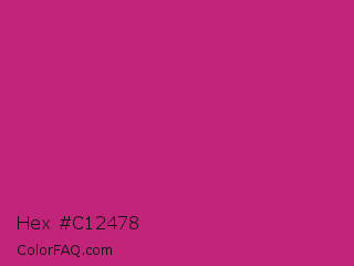 Hex #c12478 Color Image