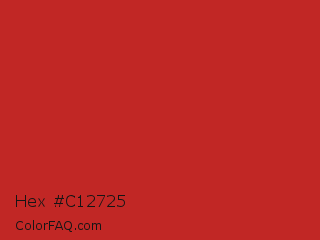 Hex #c12725 Color Image
