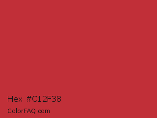 Hex #c12f38 Color Image