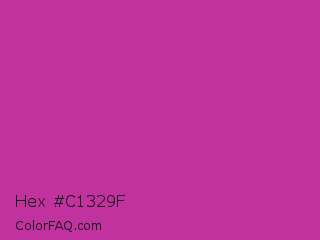 Hex #c1329f Color Image