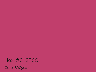Hex #c13e6c Color Image