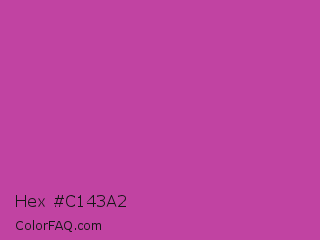 Hex #c143a2 Color Image