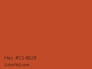 Hex #c14b28 Color Image
