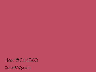 Hex #c14b63 Color Image