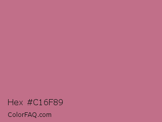 Hex #c16f89 Color Image