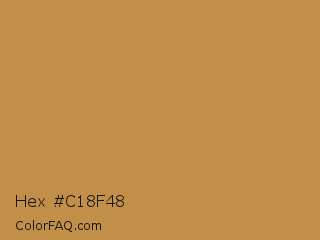 Hex #c18f48 Color Image