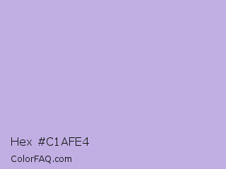 Hex #c1afe4 Color Image