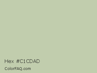 Hex #c1cdad Color Image