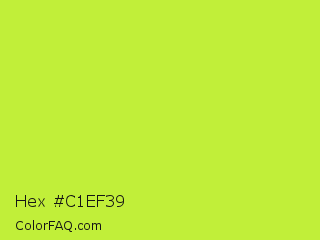 Hex #c1ef39 Color Image
