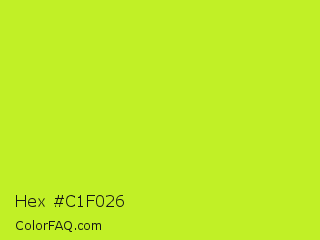 Hex #c1f026 Color Image