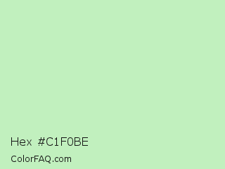 Hex #c1f0be Color Image