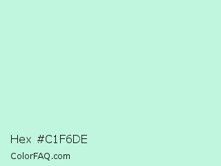 Hex #c1f6de Color Image
