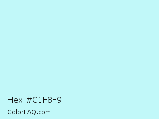 Hex #c1f8f9 Color Image