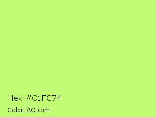 Hex #c1fc74 Color Image